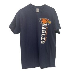 Gildan T-Shirt Unisex Medium Navy Blue Excellent Grace Christian Academy Eagles